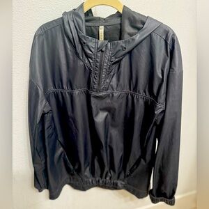 Fabletics Black Windbreaker Hoodie Pullover – Size Medium